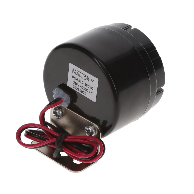 1 pcs : PS-551D-220VQ - Buzzers Indicator, Internally Driven Piezo 220 V 25mA 2.9kHz 95dB @ 220V, 100cm Through Hole Wire Leads