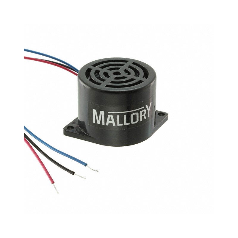1 pcs : PB-32N10W-12K - Buzzers Indicator, Internally Driven Magnetic 90 ~ 155mA 1.12kHz 75dB @ 6V, 30cm Panel Mount, Flange Wir