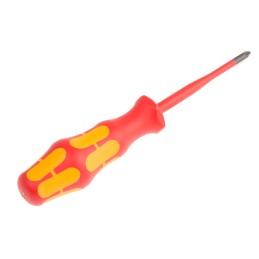 1 pcs - Wera Pozidriv Insulated Screwdriver, PZ1 Tip, 80 mm Blade, VDE/1000V, 178 mm Overall