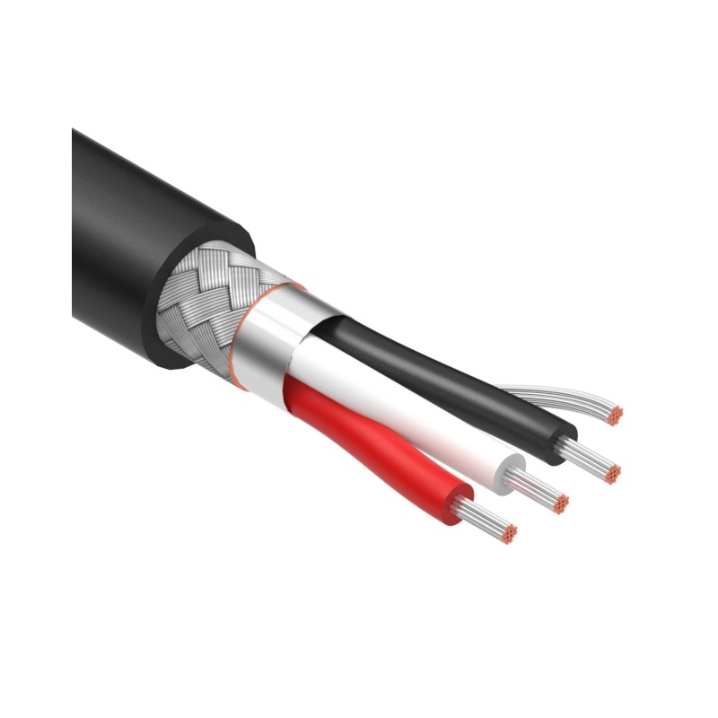 1 pcs : 30-01571 - CABLE 3COND 24AWG BLACK SHLD 1M