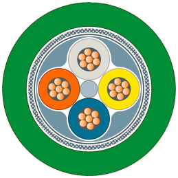 1 pcs : 6XV18702B - CABLE 4COND 22AWG GREEN 20M MIN