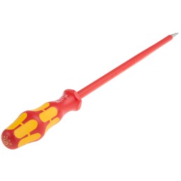 1 pcs - Wera Slotted Insulated Screwdriver, 5.5 mm Tip, 200 mm Blade, VDE/1000V, 298 mm Overall