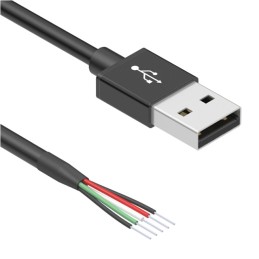1 pcs : 10-02334 - CBL USB2.0 A PLUG TO OPEN 3.28'
