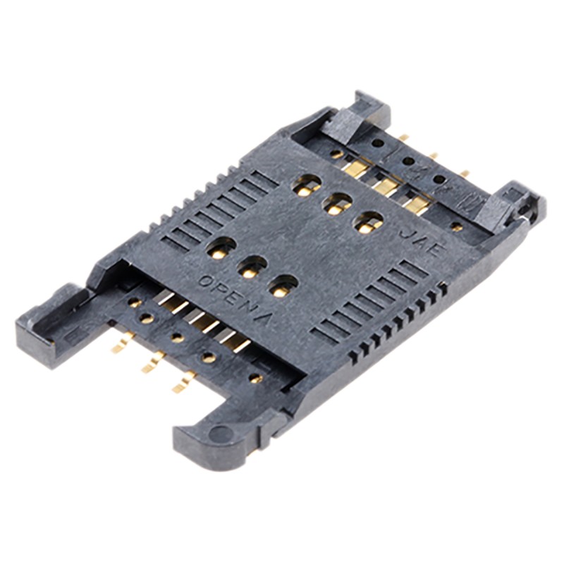 5 pcs - JAE 6 Way Memory Card Connector With Solder Termination