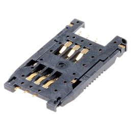 5 pcs - JAE 6 Way Memory Card Connector With Solder Termination