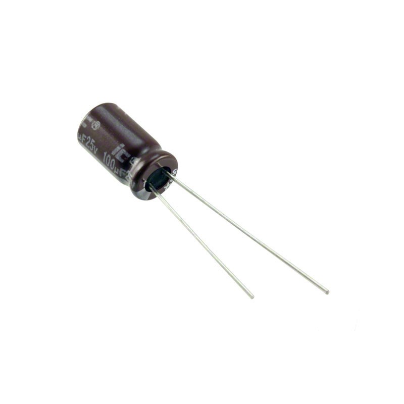 1 pcs : 107KXM025M - CAP ALUM 100UF 20% 25V RADIAL