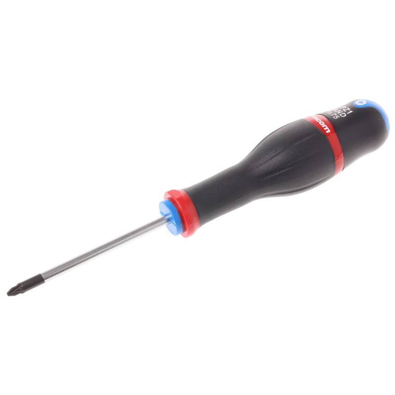 1 pcs - Facom Pozidriv Screwdriver, PZ1 Tip, 75 mm Blade, 184 mm Overall