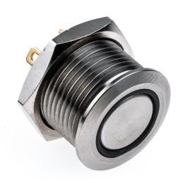 1 pcs - RS PRO Illuminated Push Button Switch, Momentary, Panel Mount, 16mm Cutout, SPST, Blue LED, 36V dc, IP67