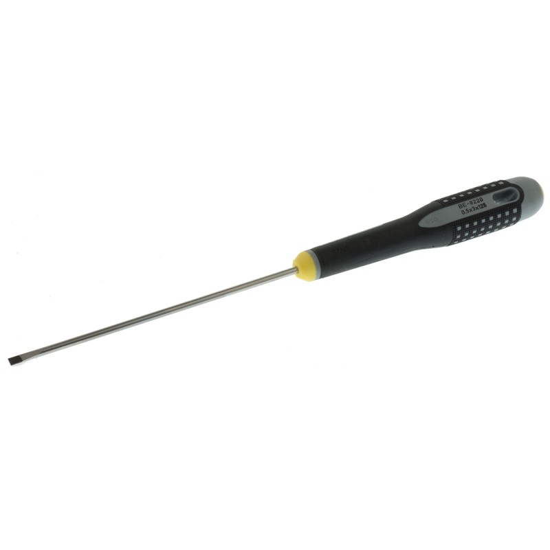 1 pcs - Bahco Slotted Screwdriver, 3 x 0.5 mm Tip, 125 mm Blade, 247 mm Overall