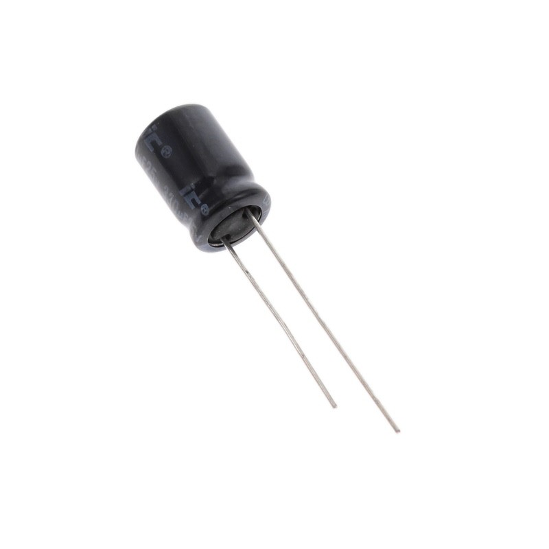 1 pcs : 337CKS025M - CAP ALUM 330UF 20% 25V RADIAL TH