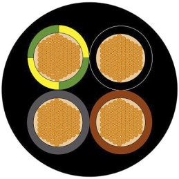 1 Reel of 100 M - Lapp 4 Core Power Cable, 1 mm², 100m, Black Rubber Sheath, 15 A, 500 V