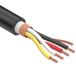 1 pcs : 30-00918 - CABLE 4COND 24AWG BLACK SHLD 1M