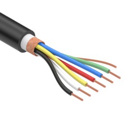 1 pcs : 30-00672 - CABLE 6COND 28AWG BLACK SHLD 1M