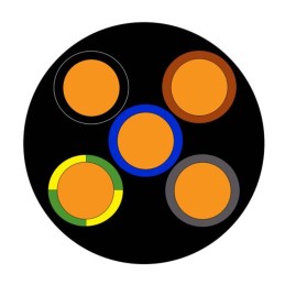 1 Reel of 100 M - RS PRO 3 Core Power Cable, 4 mm², 100m Armoured, Black PVC Sheath, 600/1000 V