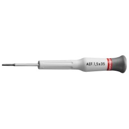 1 pcs - Facom Slotted Precision Screwdriver, 1.2 mm Tip, 35 mm Blade, 117 mm Overall
