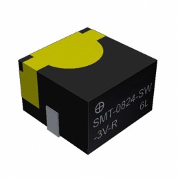 1 pcs : SMT-0824-SW-3V-R - Buzzers Transducer, Externally Driven Electromechanical/Magnetic 3.6 V 60mA 2.4kHz 80dB @ 3.6V, 10cm 