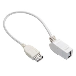 1 pcs : U060-001-KPA-WH - CBL USB2.0 A RCPT-A RCPT ANGLED