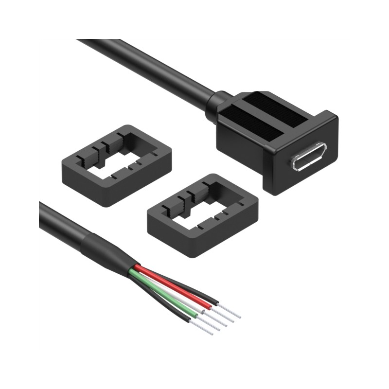 1 pcs : 10-03659 - CBL USB2.0 MCR B RCPT-OPEN 1'