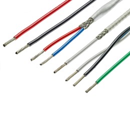 1 pcs : 55PC2124-24-9/96-96 - CABLE 2CON 24AWG BLU/WH SHD FEET