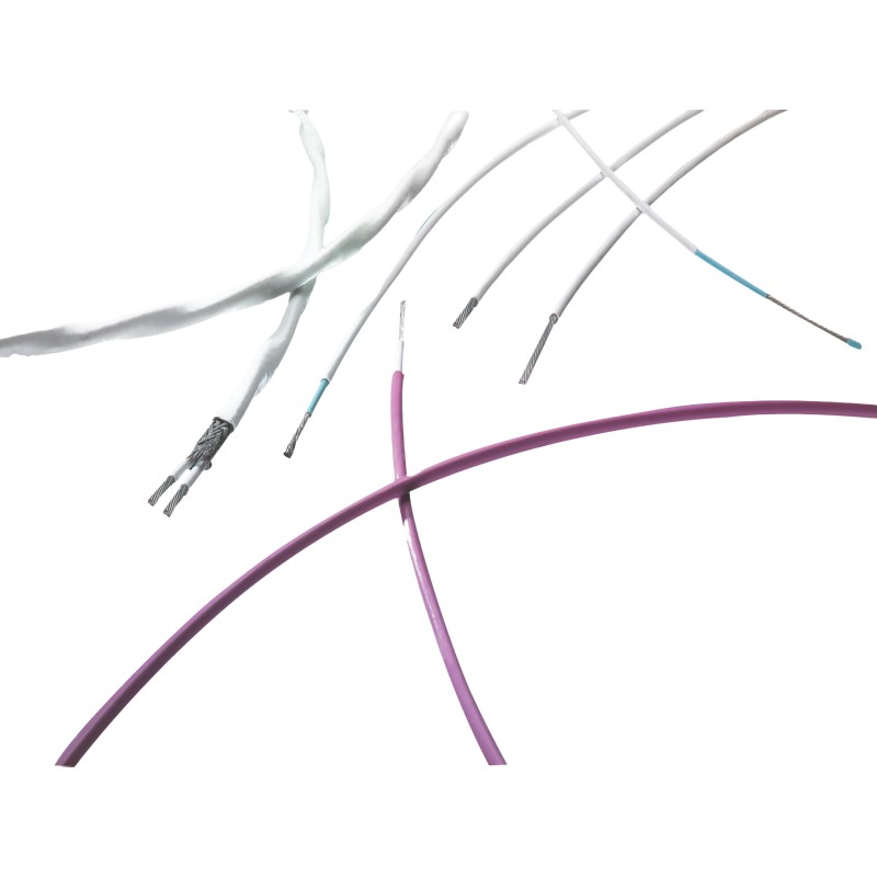 1 pcs : EK1188-000 - CABLE 2CON 22AWG WHT SHLD FEET