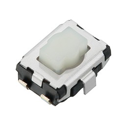10 pcs - White Push Plate Tactile Switch, SPST 20 mA @ 15 V dc 2.6mm Surface Mount