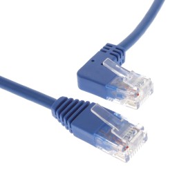 1 pcs : N204-S03-BL-LA - LEFT-ANGLE CAT6 GIGABIT MOLDED S