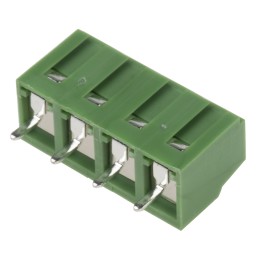 5 pcs - RS PRO PCB Terminal Block, 4-Contact, 5.08mm Pitch, Through Hole Mount, 1-Row, Screw Termination
