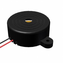 1 pcs : AT-4230-TF-LW135-R - Buzzers Transducer, Externally Driven Piezo 10 V 9mA 3kHz 96dB @ 10V, 10cm Panel Mount, Flange Wire