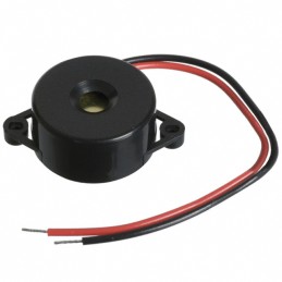 1 pcs : AI-3245-TF-LW95-R - Buzzers Indicator, Internally Driven Piezo 12 V 5mA 4.5kHz 90dB @ 12V, 10cm Panel Mount, Flange Wire