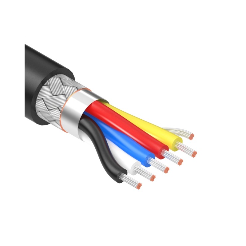 1 pcs : 30-01587 - CABLE 5COND 24AWG BLACK SHLD 1M