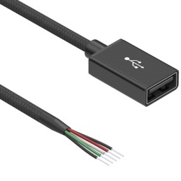 1 pcs : 10-03390 - CBL USB2.0 A RCPT TO OPEN 3.28'