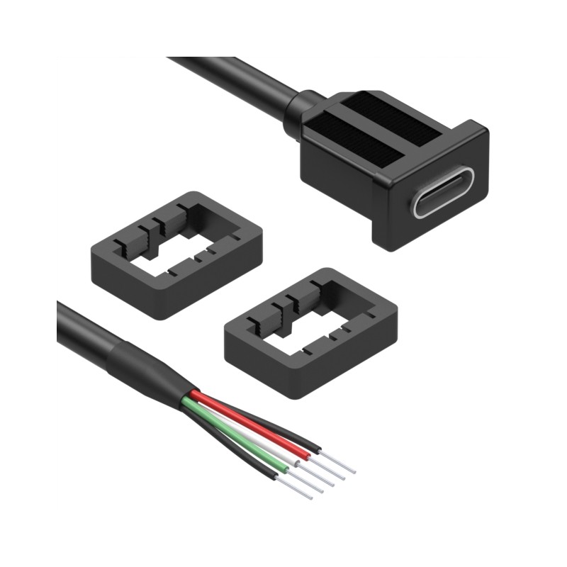 1 pcs : 10-03711 - CBL USB2.0 C RCPT TO OPEN 1'