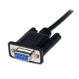 1 pcs : SCNM9FM1MBK - 1M BLACK DB9 NULL MODEM CABLE