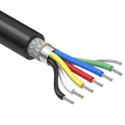 1 pcs : 30-01055 - CABLE 6COND 24AWG BLACK SHLD 1M