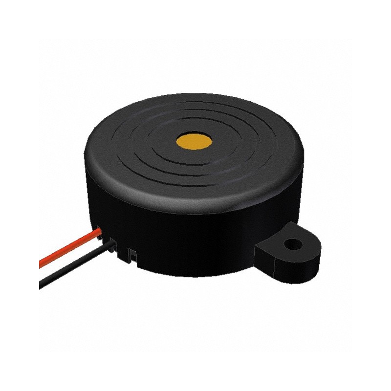 1 pcs : AI-4228-TF-LW140-R - Buzzers Indicator, Internally Driven Piezo 12 V 10mA 2.8kHz 105dB @ 12V, 10cm Panel Mount, Flange W