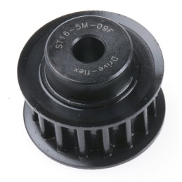 1 pcs - RS PRO Timing Belt Pulley, Steel 9mm Belt Width x 5mm Pitch, 16 Tooth