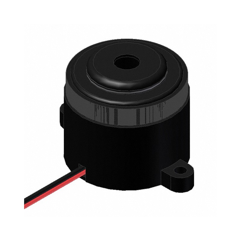 1 pcs : AI-2835-TF-LW150-3-R - Buzzers Indicator, Internally Driven Piezo 12 V 10mA 3.5kHz 100dB @ 12V, 10cm Panel Mount, Flange