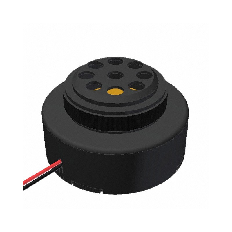 1 pcs : X-5328-P-C-LW165-R - Buzzers Indicator, Internally Driven Piezo 6 V 20mA 2.8kHz 100dB @ 6V, 10cm Panel Mount Wire Leads
