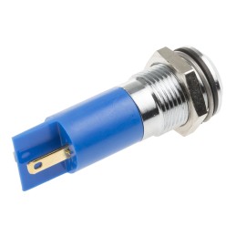1 pcs - RS PRO Blue Panel Mount Indicator, 24V dc, 14mm Mounting Hole Size, IP67