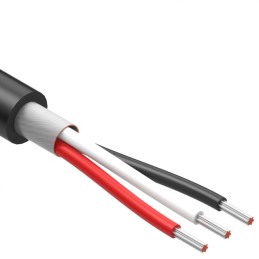 1 pcs : 30-02421 - CABLE 3COND 24AWG BLACK SHLD 1M