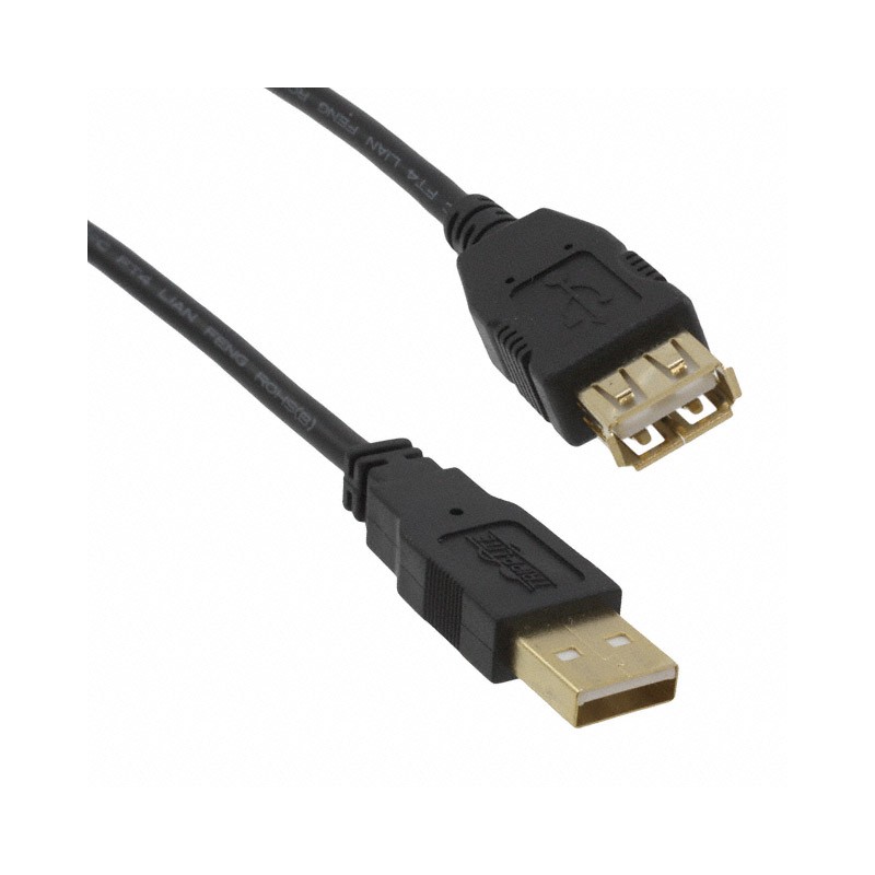 1 pcs : U024-010 - CBL USB2.0 A RCPT TO A PLUG 10'