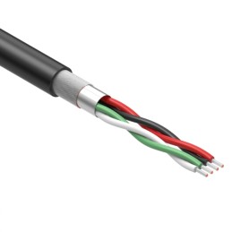 1 pcs : 30-01639 - MULTI-PAIR 4COND 28AWG BLACK 1M