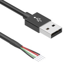 1 pcs : 10-02335 - CBL USB2.0 A PLUG TO OPEN 6.56'