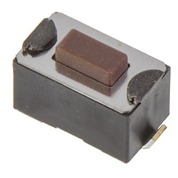 10 pcs - Brown Button Tactile Switch, SPST 50 mA @ 12 V dc 0.8mm