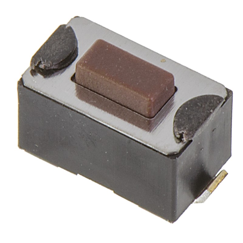 10 pcs - Brown Button Tactile Switch, SPST 50 mA @ 12 V dc 0.8mm
