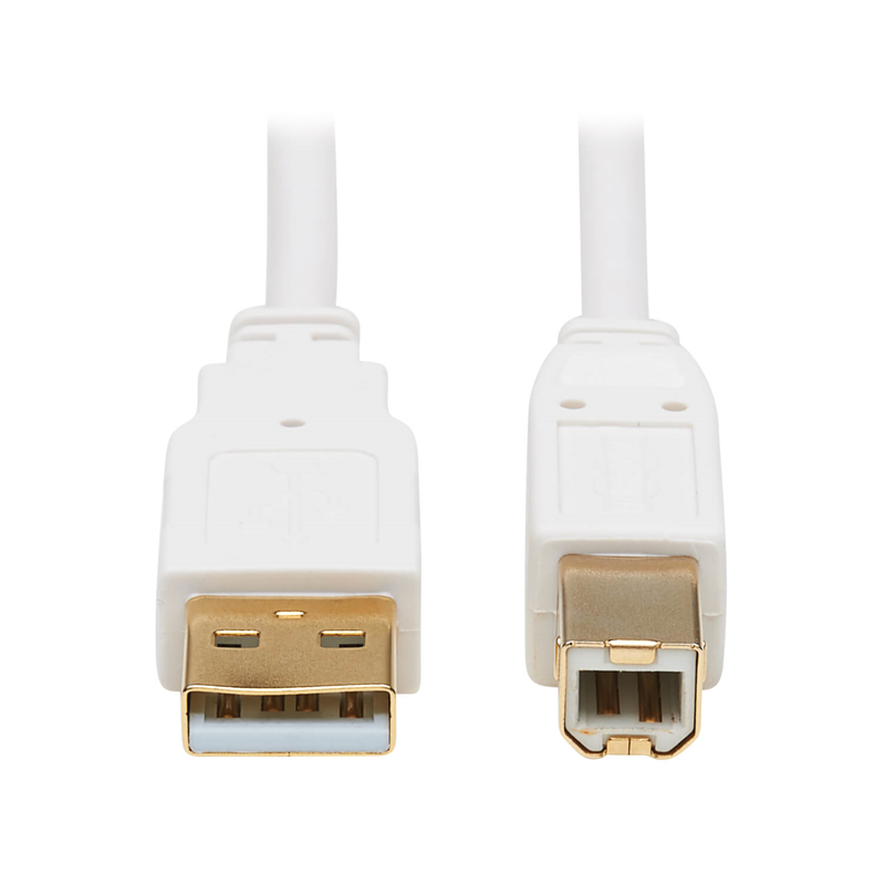 1 pcs : U022AB-006-WH - CBL USB2.0 A PLUG TO B PLUG 6'