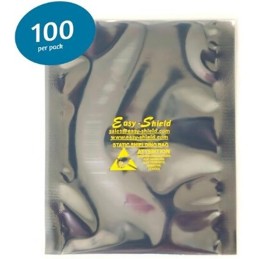 100 pcs : Kentzy International Inc KZ0305A0 - Static Shielding Bag Energy Shielding Silver 3' (76.2mm) X 5' (127mm)
