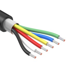 1 pcs : 30-02447 - CABLE 6COND 28AWG BLACK SHLD 1M