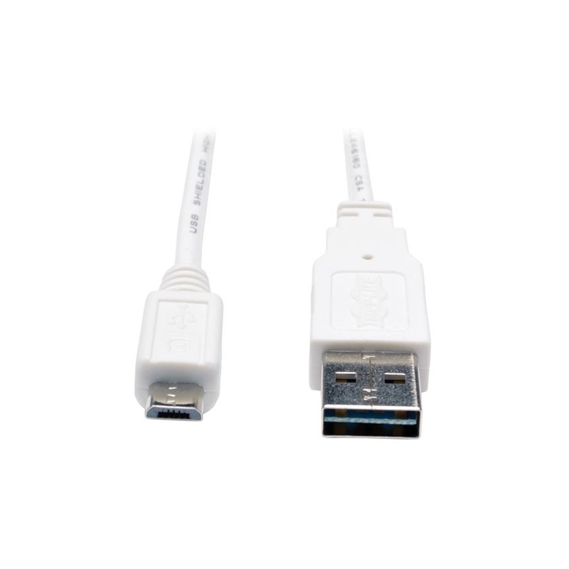 1 pcs : UR050-003-WH - CBL USB2.0 A PLUG-MCR B PLUG 3'