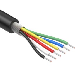 1 pcs : 30-01138 - CABLE 6COND 26AWG BLACK SHLD 1M